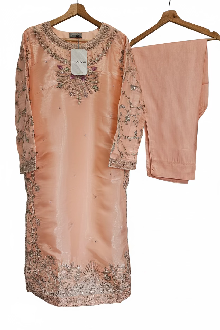 Shisha Silk party dress peach 🍑