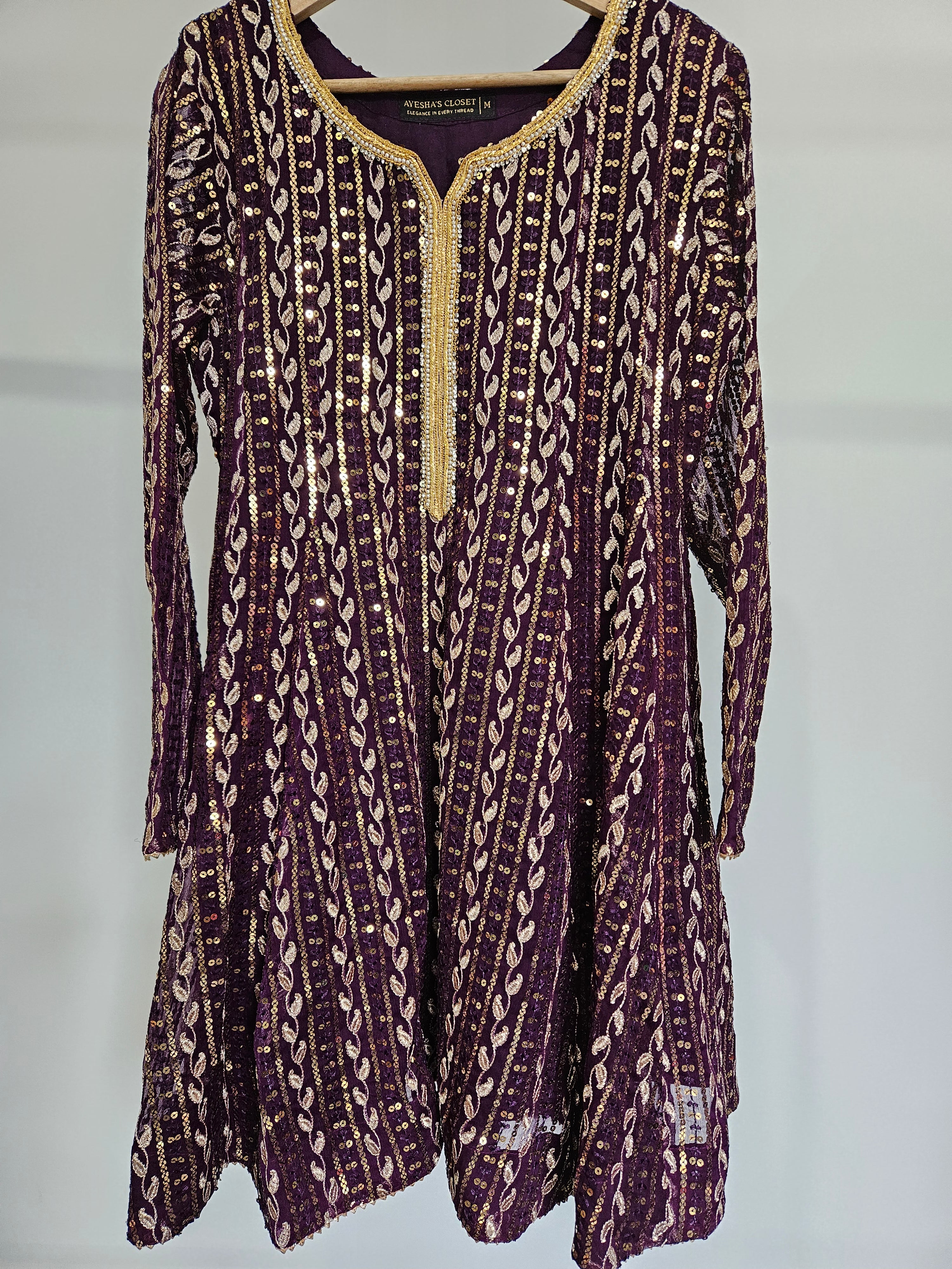 Chiffon Garara with Sequins work