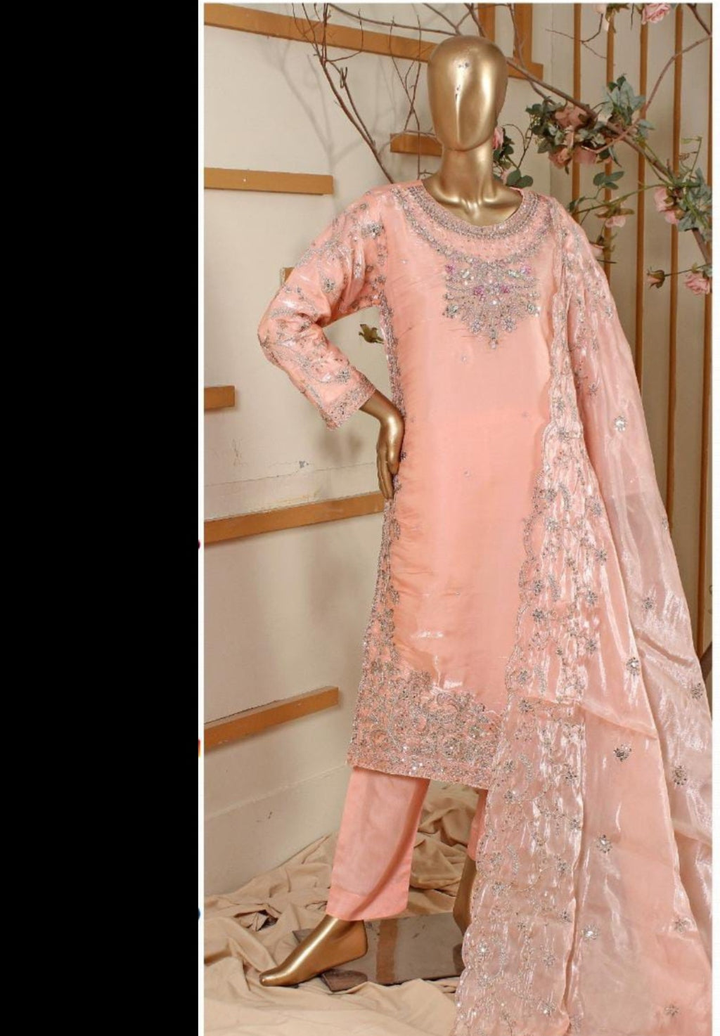 Shisha Silk party dress peach 🍑
